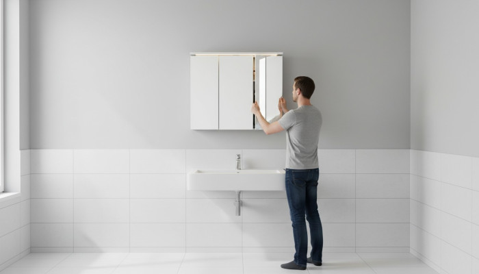 Armoire à glace miroir salle de bain armoire murale décoration armoire murale armoire de salle de bain