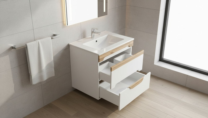 Waschbecken Waschtisch Unterschrank Keramikbecken Badezimmer