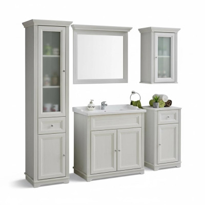 Meuble de salle de bain design Salle de bain 5 pièces Ensemble de décoration Armoire Lavabo