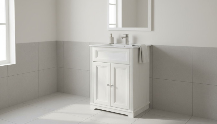 Meubles de salle de bain de style antique armoire de base de lavabo salle de bain de maison de campagne de 60cm