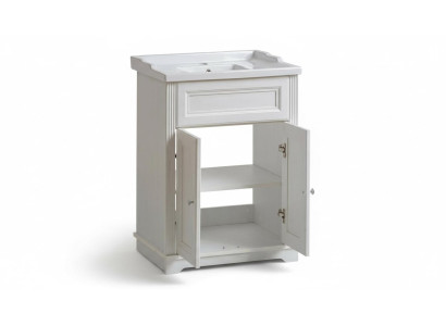 Meuble de salle de bain de style antique, lavabo de salle de bain de maison de campagne de 60 cm de largeur.