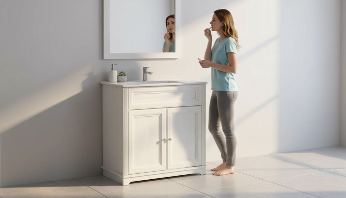 Style de maison de campagne Meuble de base pour lavabo Lavabo de haute qualité