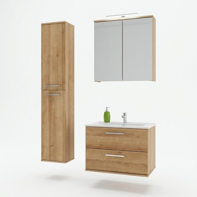 Meubles de salle de bain design Ensemble de décoration 3 pièces pour salle de bain Armoire Lavabo