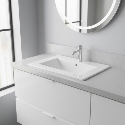 Lavabo encastrable Lavabo 60 x 46 cm Blanc Lavabo de salle de bain