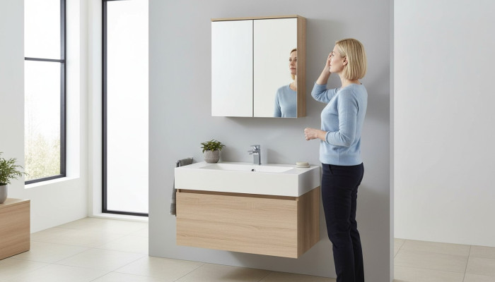 Miroir armoire miroir salle de bain decor murale armoire murale meuble de salle de bain
