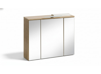 Armoire à miroir Armoire murale Armoire de salle de bain Décoration avec miroir 80 cm LED