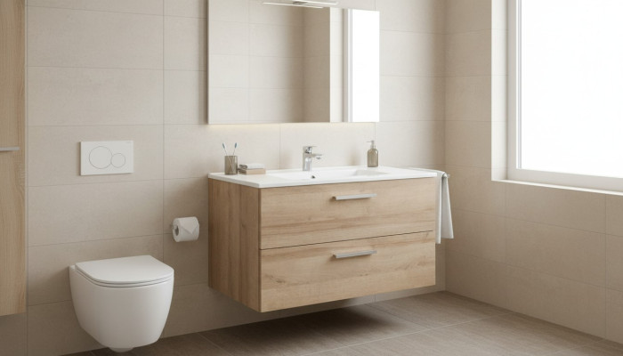 Ensemble de meubles de salle de bain 80cm lavabo avec meuble sous lavabo moderne, lavabo décoratif.