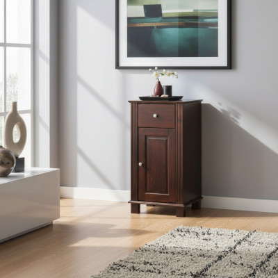 Étagère de meuble de salle de bain Armoire Meubles bruns Armoires en bois 46x36x83cm Étagères