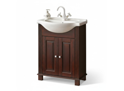 Meuble-lavabo de qualité supérieure en brun, 65cm.