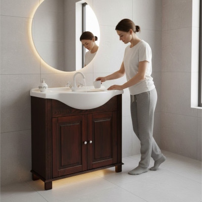 Meuble de salle de bain lavabo style antique vasque avec meuble basal de maison de campagne