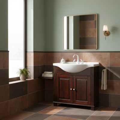 Meuble de salle de bain lavabo style antique vasque avec meuble basal de maison de campagne