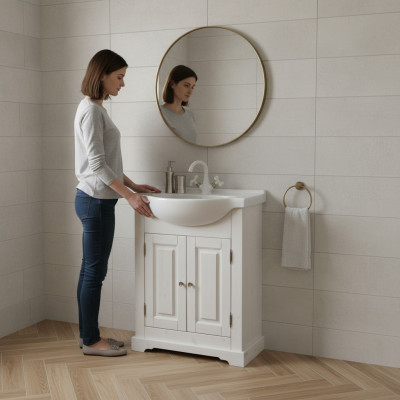 Lavabo Lavabo Bassin en céramique Meubles de salle de bains décoratifs