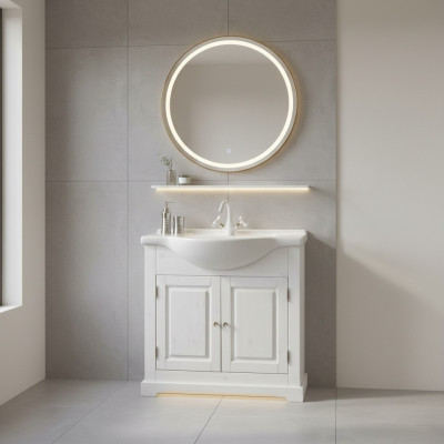 Lavabo de maison de campagne de qualité luxueuse lavabo bassin avec meuble sous-vasque 85x35x81