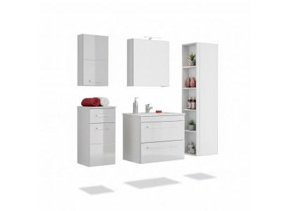 Mobilier de salle de bain design Décoration de salle de bain Ensemble de 5 pièces Garde-robe Lavabo