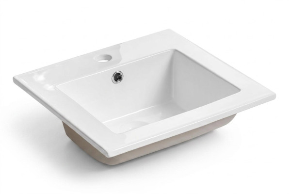 Évier en céramique Lavabo Comptoir de lavabo Lavabo Blanc encastré