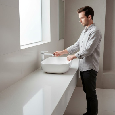 Céramique Moderne Lavabo Lavabo Décoratif Lavabo Lavabo Blanc