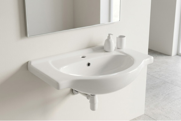 Lavabo en céramique Lavabo encastré Blanc Lavabo