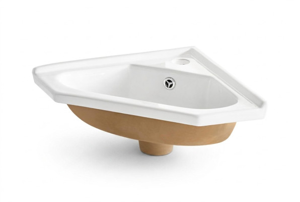 Lavabo d'angle Lavabo en céramique Lavabo Vasque pour comptoir de lavabo