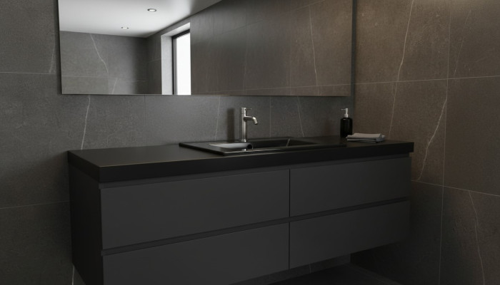 Lavabo en céramique Lavabo encastré Noir Lavabo en céramique