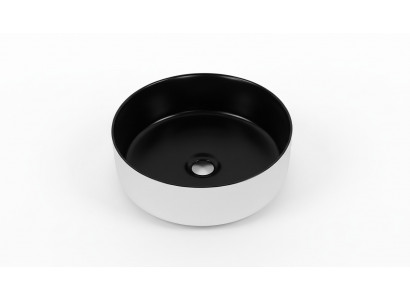 Ronde Ronde Cuvette Accessoire Lavabo Noir Blanc Cuvette