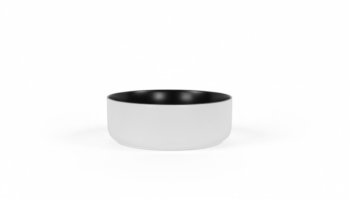 Attachement de vasque ronde Lavabo Noir Vasque Blanche Lavabo
