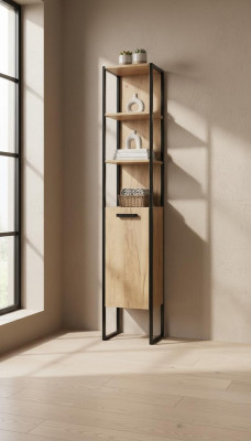 Étagère de salle de bain décorative Armoire de toilette Hauteur Armoire de salle de bain Meubles de salle de bain Étagères de salle de bain