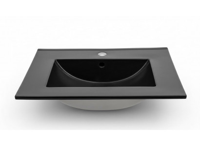 Vasque en céramique lavabo Vasque encastrée Plaque noire Conception de bassin