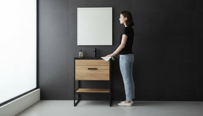 Ensemble de meubles de salle de bain 60cm Lavabo avec meuble sous-lavabo Style loft