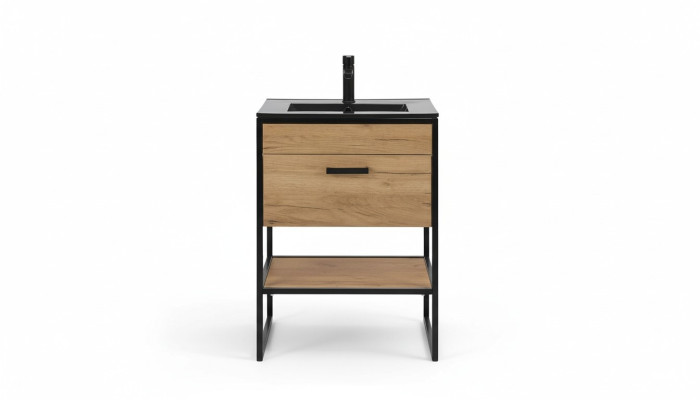 Ensemble de meubles de salle de bain 60cm Lavabo avec meuble sous-lavabo Style loft