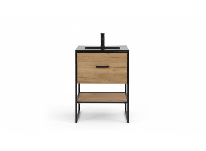 Ensemble de meubles de salle de bain 60cm Lavabo avec meuble sous-lavabo Style loft