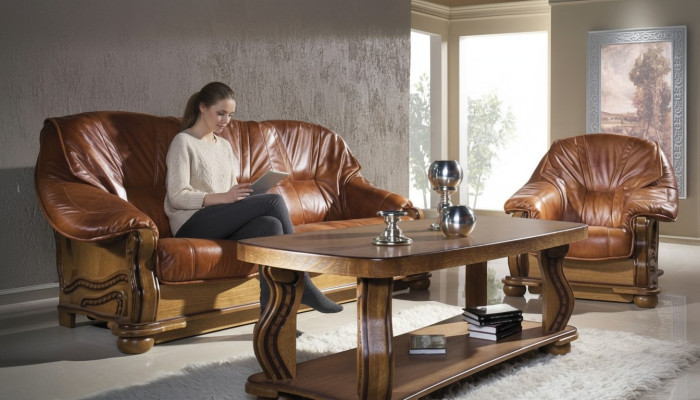 Suite 3+2 places Ensemble de housses pour canapé en cuir italien à 100%