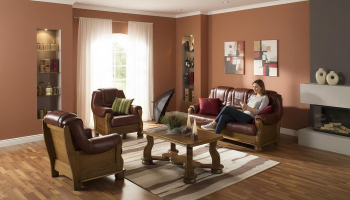 Classique Suite 3+2+2 Sofa Rembourré Ensemble de canapés Canapé Canapé Canapé en cuir 100%