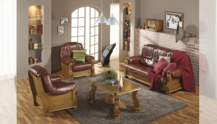 Classique Suite 3+2+2 Sofa Rembourré Ensemble de canapés Canapé Canapé Canapé en cuir 100%