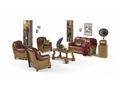 Classique Suite 3+2+2 Sofa Rembourré Ensemble de canapés Canapé Canapé Canapé en cuir 100%