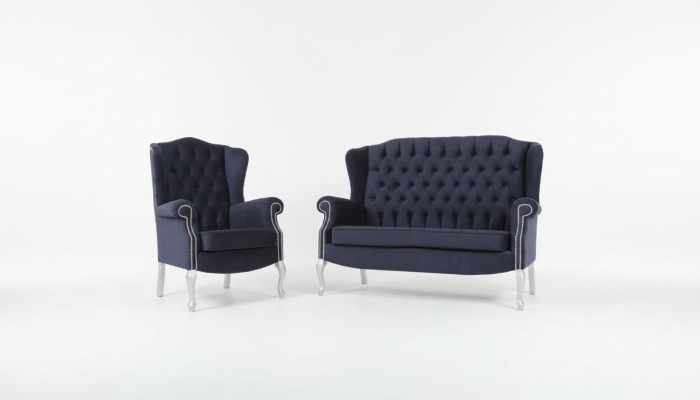 Canapé trois places classique Chesterfield en velours sourceMappinggetParentCall