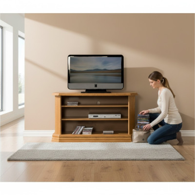Meuble TV style antique, commode neuve télévision TV Hi-Fi Armoire de luxe 120 cm.