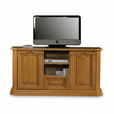 Meuble TV de style ancien avec commode décorative, baroque, rococo, armoire TV hi-fi de luxe.