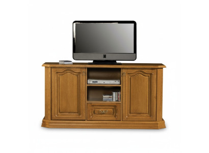 Meuble TV de style ancien avec commode décorative, baroque, rococo, armoire TV hi-fi de luxe.