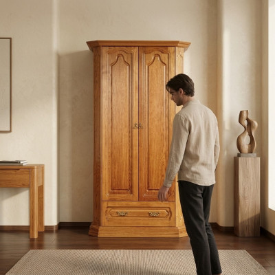 Armoire de campagne Armoire Armoire en bois Bureau Classique Armoires à vêtements neufs
