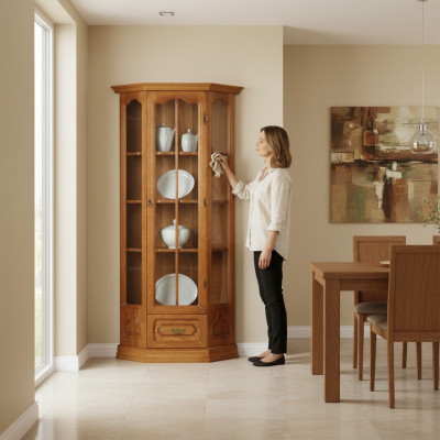 Garde-robe classique Buffet Vitrine Commode Vitrines Vitrine en verre