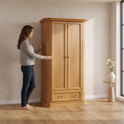 Armoire classique en bois, unité murale armoire, armoire en bois de style campagnard