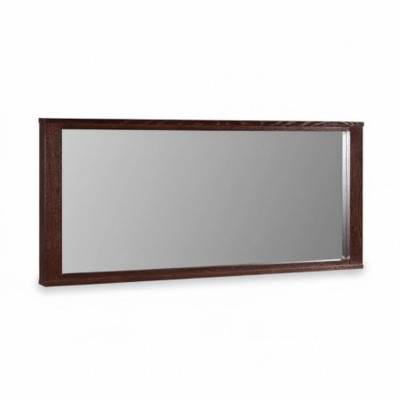 Miroir mural moderne et grand en bois véritable encadré.