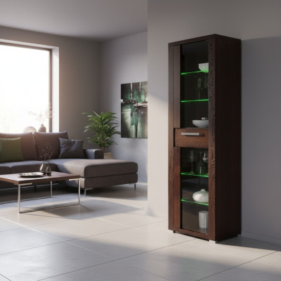 Vitrine Armoire Commode Étagère en verre Vitrines Étagères Bois Armoires décoratives neufs