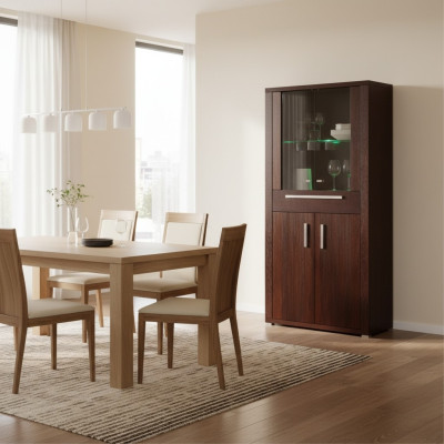 Vitrine Armoire Commode Étagère en verre Vitrines Étagères Bois Armoires Bar
