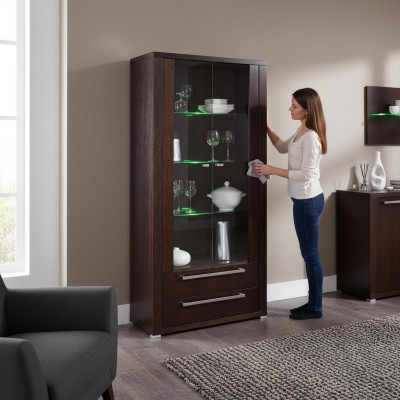 Vitrine Armoire Commode Étagère en verre Vitrines Étagères Décoration Bois Armoires neuf