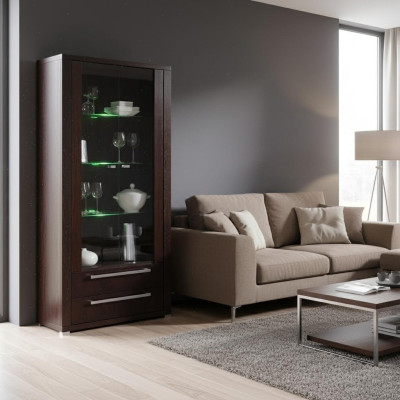 Vitrine Armoire Commode Étagère en verre Vitrines Étagères Décoration Bois Armoires neuf