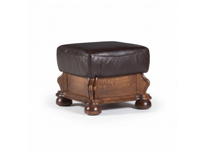 Pouf Club Lounge de XXL en cuir et textile pour décorer le salon.