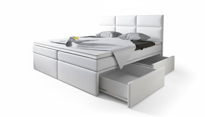 Lits Boxspring Lits Garniture Imitation cuir Designer Hôtel Double Luxe Conception nouveau