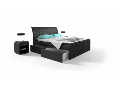 Boxspringbett Betten Bett Polsterung Kunstleder Designer Hotel Doppel Luxus Design