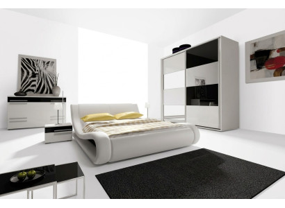 Ensemble complet de chambre à coucher design Armoire Lit Commode Table de chevet Moderne